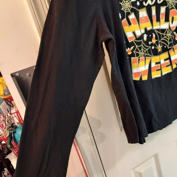 Halloween Happy Halloween Black Long Sleeve T-Shirt in Size 2X - Picture 4 of 6